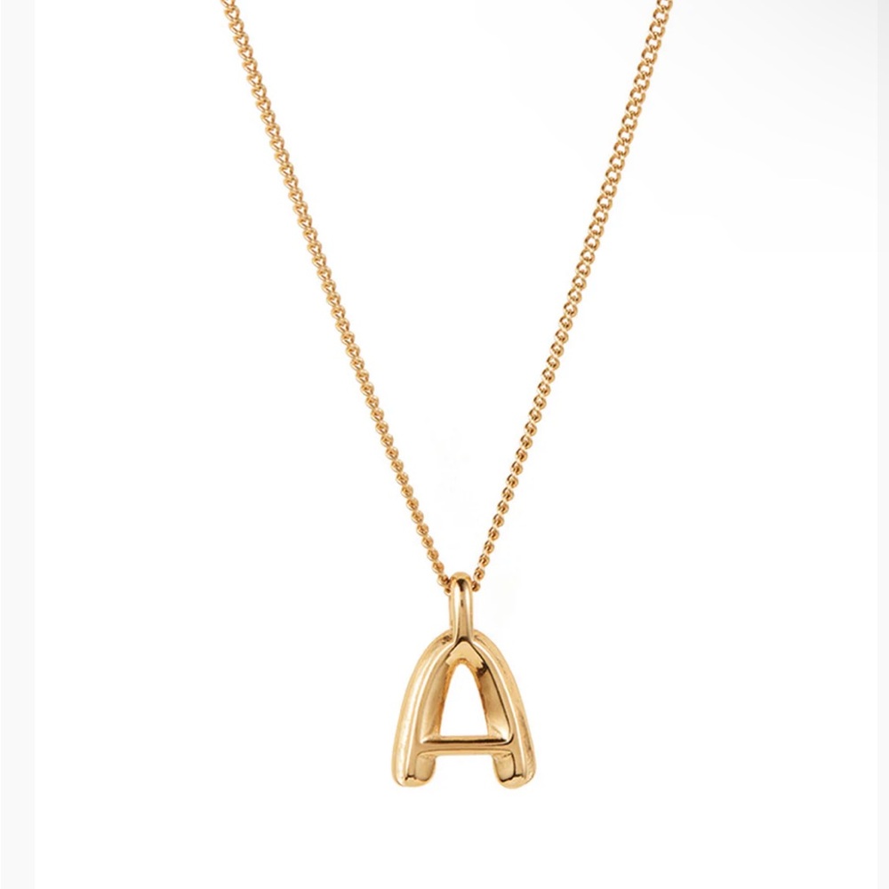 Monogram Necklace - Gold Plated A